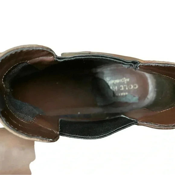 Cole Haan Signature Grandos Waterproof Wedge Brown Chelsea Boots Size 8.5 - Picture 12 of 12
